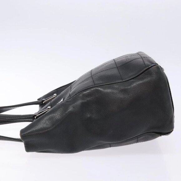 CHANEL Choco Bar COCO Mark Hand Bag Canvas Black Silver - Picture 5 of 16